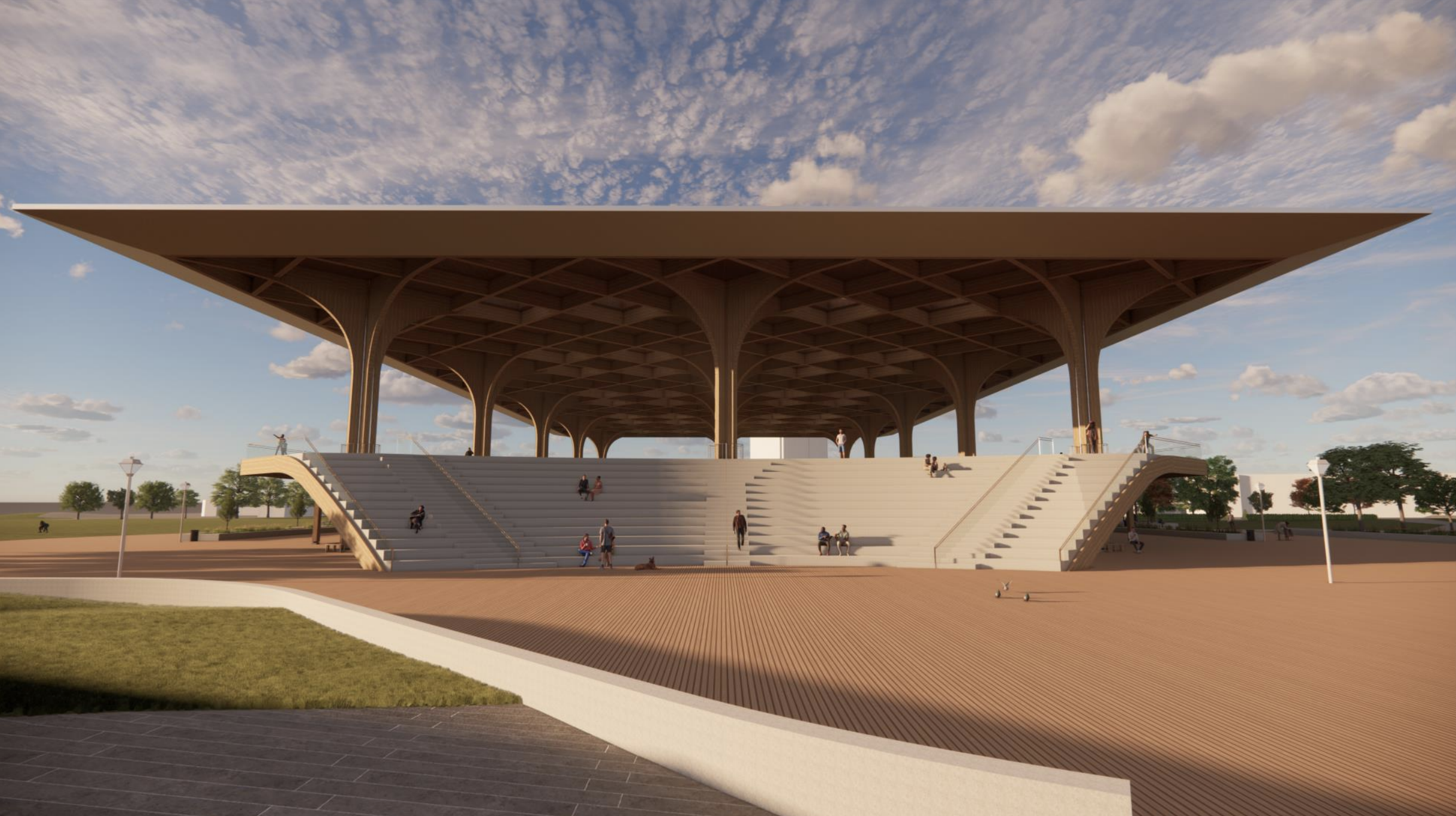 Coastal marketplace shaped by structure, movement and place